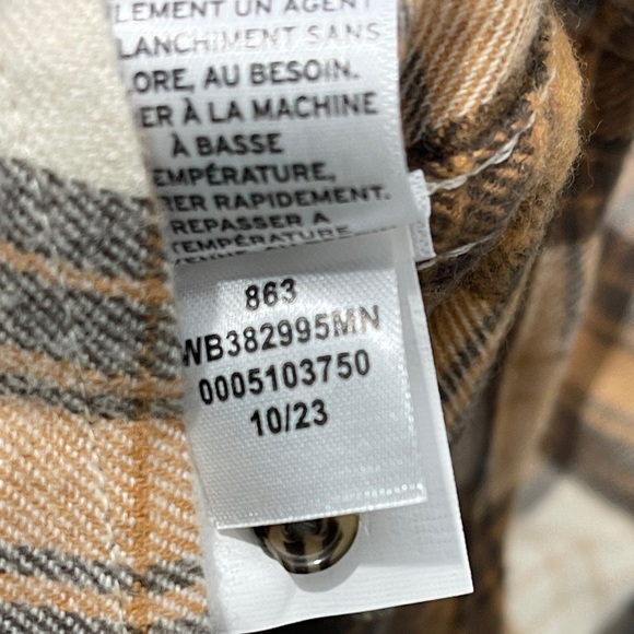 14th & Union Men’s Trim Fit  Plaid Button Front Flannel Long Sleeve Shirt Medium - Picture 5 of 8